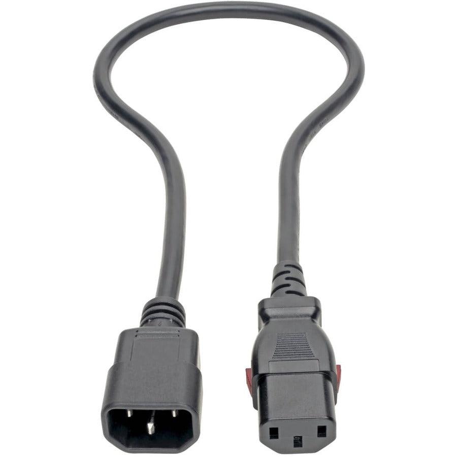 Tripp Lite P004-L02 Power Extension Cord, Locking C13 To C14 Pdu Style - 10A, 250V, 18 Awg, 2 Ft. (0.61 M)