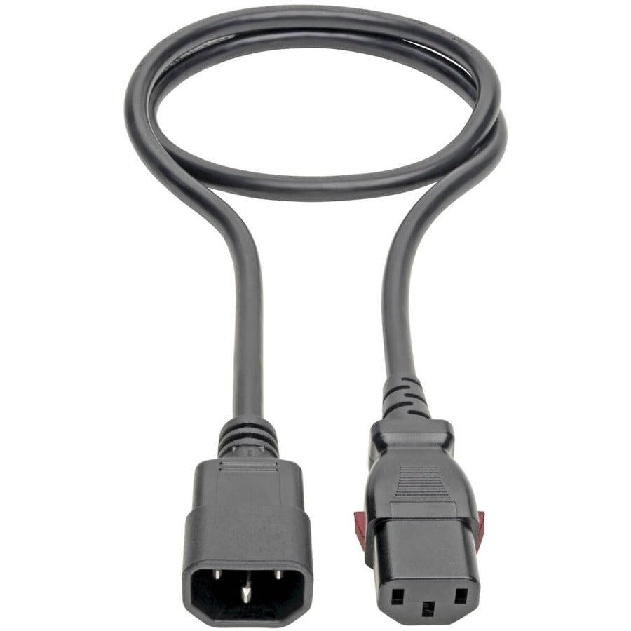 Tripp Lite P004-L03 Power Extension Cord, Locking C13 To C14 Pdu Style - 10A, 250V, 18 Awg, 3 Ft. (0.91 M)