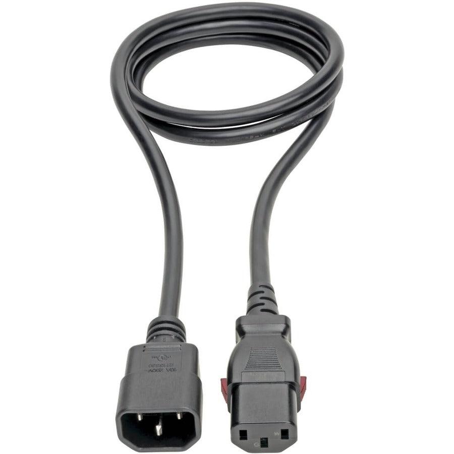 Tripp Lite P004-L04 Power Extension Cord, Locking C13 To C14 Pdu Style - 10A, 250V, 18 Awg, 4 Ft. (1.22 M)