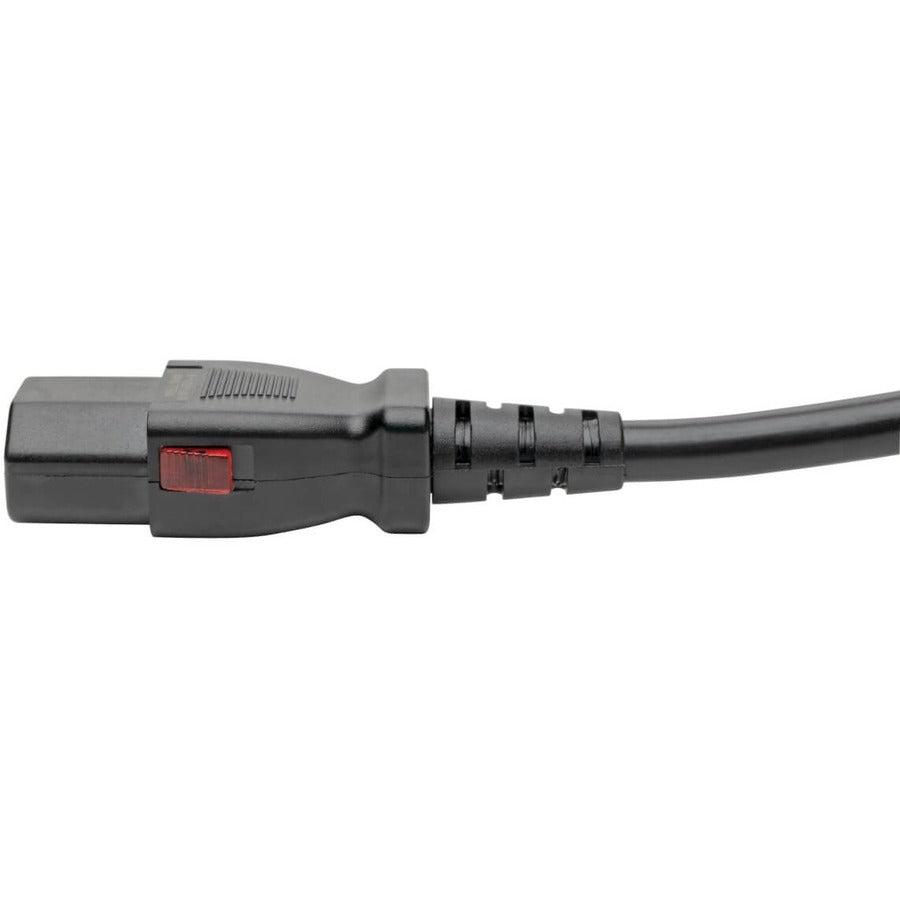 Tripp Lite P004-L06 Power Extension Cord, Locking C13 To C14 Pdu Style - 10A, 250V, 18 Awg, 6 Ft. (1.83 M)