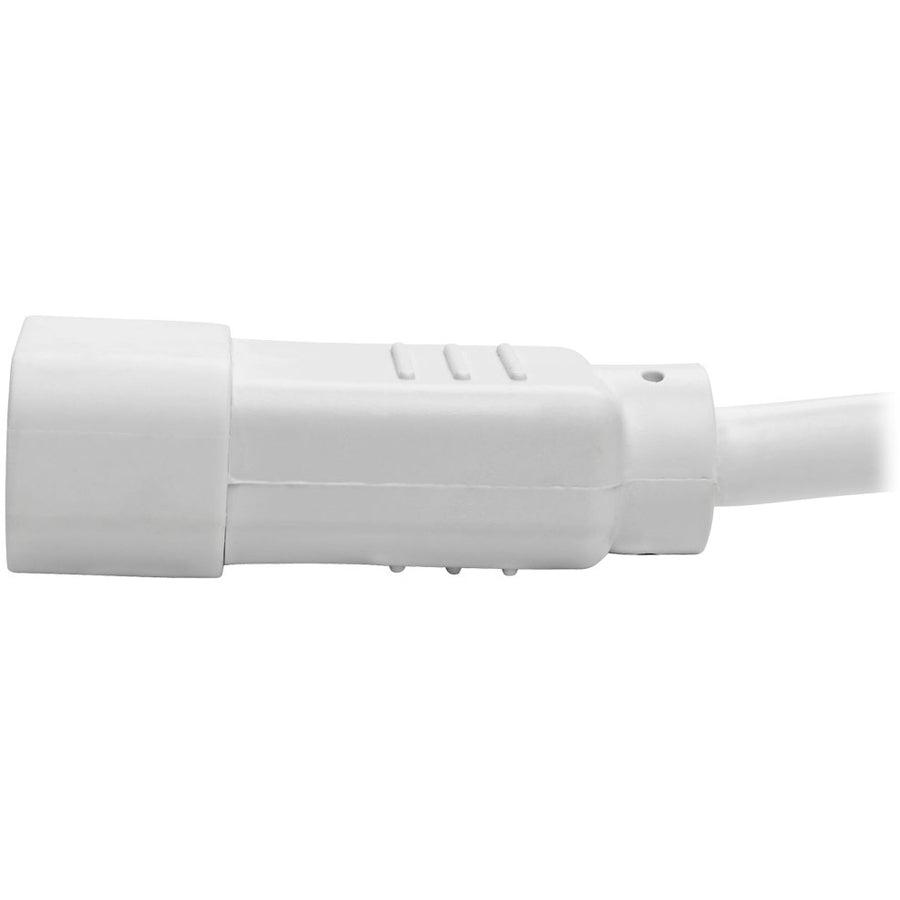 Tripp Lite P005-002-Awh Heavy-Duty Pdu Power Cord, C13 To C14 - 15A, 250V, 14 Awg, 2 Ft. (0.61 M), White