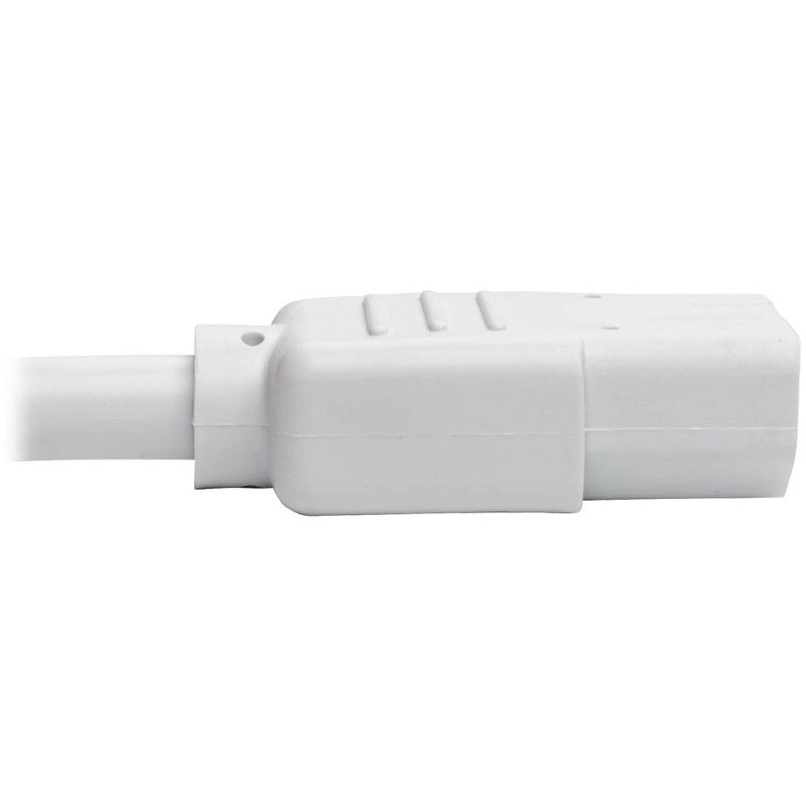 Tripp Lite P005-002-Awh Heavy-Duty Pdu Power Cord, C13 To C14 - 15A, 250V, 14 Awg, 2 Ft. (0.61 M), White