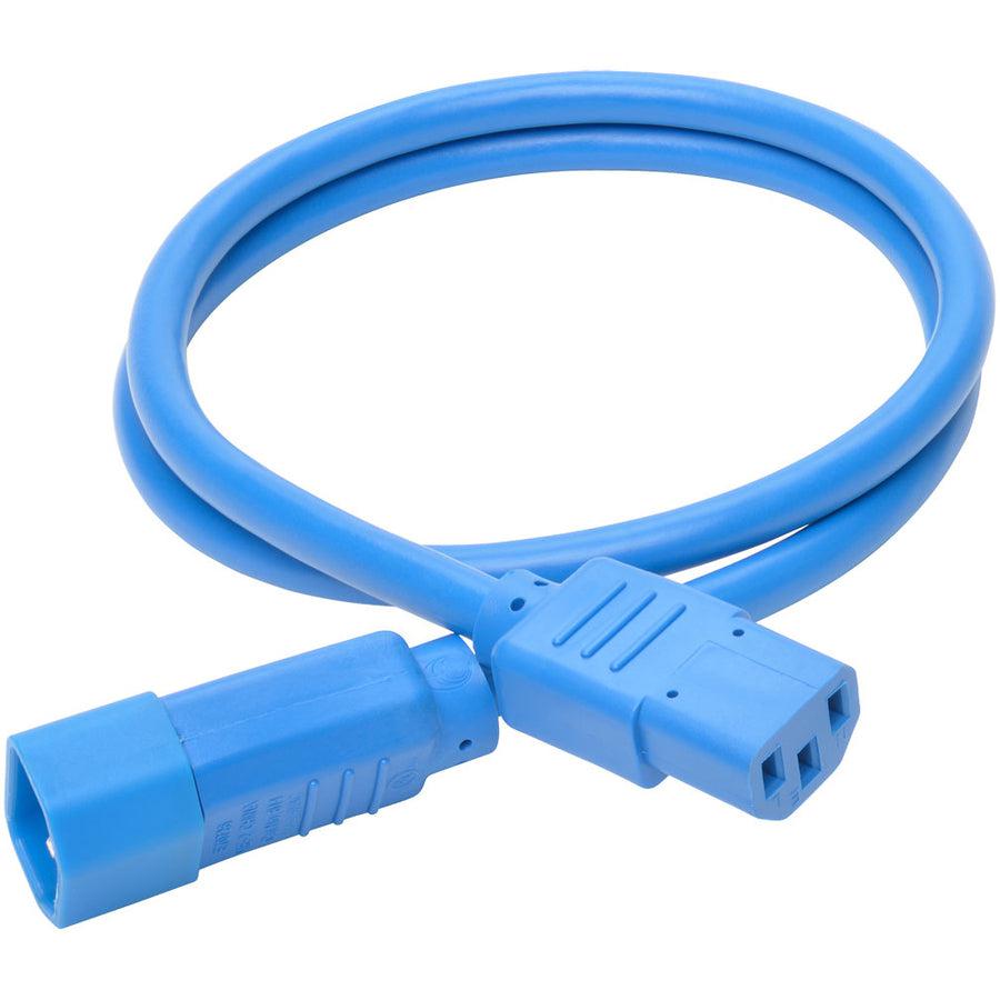 Tripp Lite P005-003-Abl Heavy-Duty Pdu Power Cord, C13 To C14 - 15A, 250V, 14 Awg, 3 Ft. (0.91 M), Blue