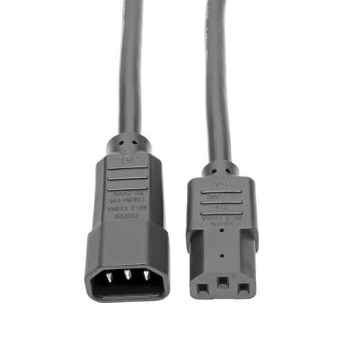 Tripp Lite P005-003 Heavy-Duty Pdu Power Cord, C13 To C14 - 15A, 250V, 14 Awg, 3 Ft. (0.91 M), Black