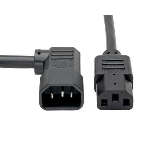 Tripp Lite P005-006-14Ra Heavy-Duty Pdu Power Cord, C13 To Right-Angle C14 - 15A, 250V, 14 Awg, 6 Ft. (1.83 M), Black