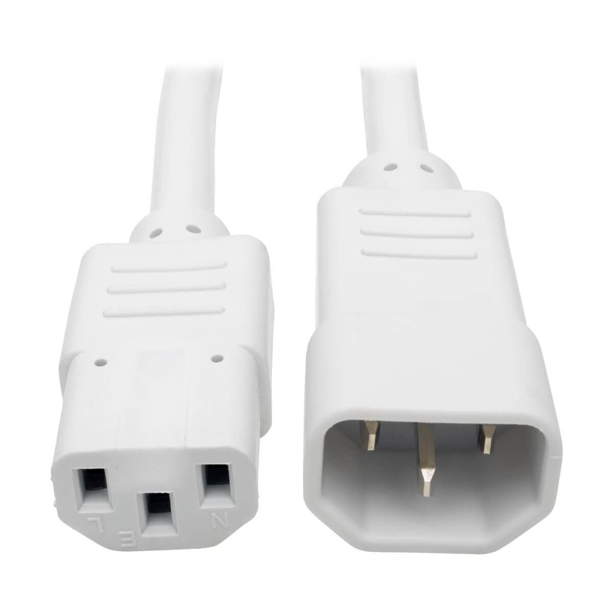 Tripp Lite P005-006-Awh Heavy-Duty Pdu Power Cord, C13 To C14 - 15A, 250V, 14 Awg, 6 Ft. (1.83 M), White