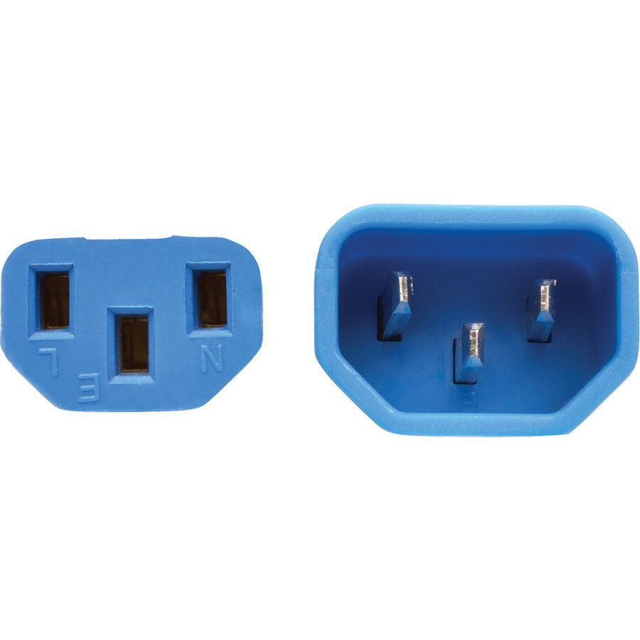 Tripp Lite P005-006-Abl Heavy-Duty Pdu Power Cord, C13 To C14 - 15A, 250V, 14 Awg, 6 Ft. (1.83 M), Blue
