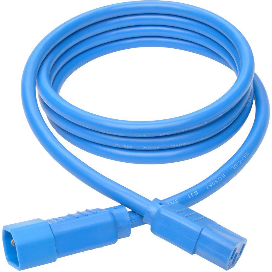 Tripp Lite P005-006-Abl Heavy-Duty Pdu Power Cord, C13 To C14 - 15A, 250V, 14 Awg, 6 Ft. (1.83 M), Blue