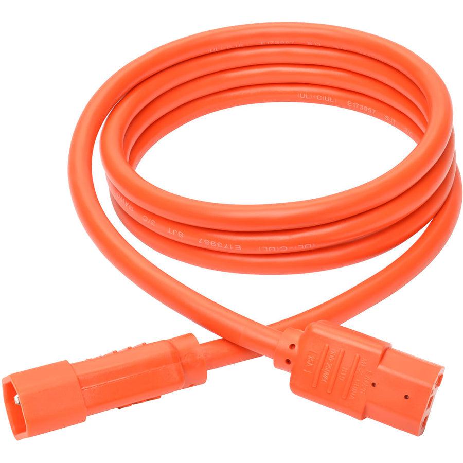 Tripp Lite P005-006-Aor Heavy-Duty Pdu Power Cord, C13 To C14 - 15A, 250V, 14 Awg, 6 Ft. (1.83 M), Orange