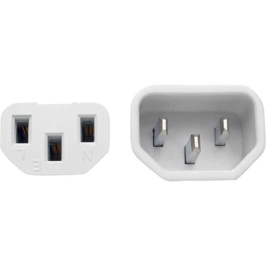 Tripp Lite P005-006-Awh Heavy-Duty Pdu Power Cord, C13 To C14 - 15A, 250V, 14 Awg, 6 Ft. (1.83 M), White
