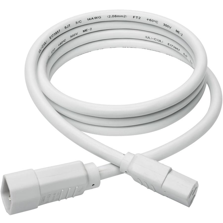 Tripp Lite P005-006-Awh Heavy-Duty Pdu Power Cord, C13 To C14 - 15A, 250V, 14 Awg, 6 Ft. (1.83 M), White