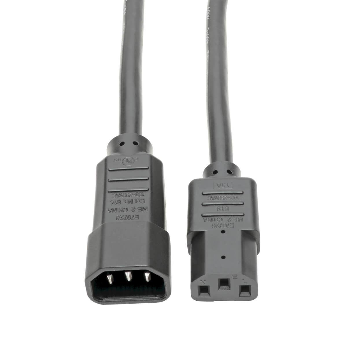 Tripp Lite P005-12N Heavy-Duty Pdu Power Cord, C13 To C14 - 15A, 250V, 14 Awg, 1 Ft. (0.31 M), Black