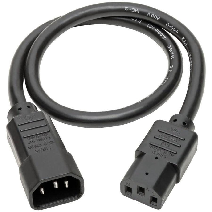 Tripp Lite P005-18N Heavy-Duty Pdu Power Cord, C13 To C14 - 15A, 250V, 14 Awg, 1.5 Ft. (0.45 M), Black