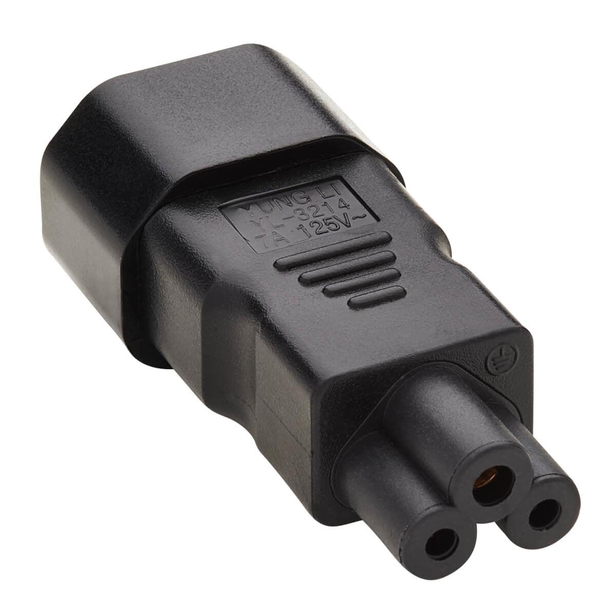 Tripp Lite P014-000 Power Cord Adapter, C14 To C5 - 7A, 125V, Black