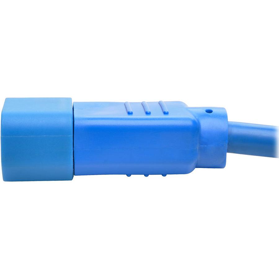 Tripp Lite P018-002-Abl Power Cord C14 To C15 - Heavy-Duty, 15A, 250V, 14 Awg, 2 Ft. (0.61 M), Blue