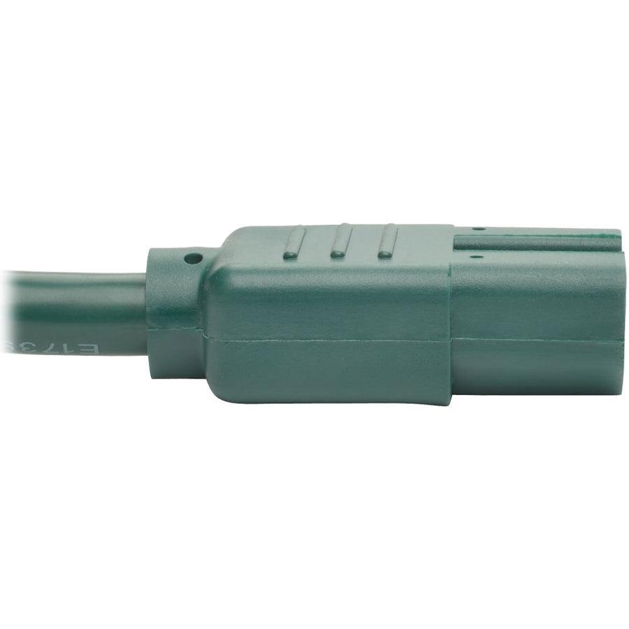 Tripp Lite P018-002-Agn Power Cord C14 To C15 - Heavy-Duty, 15A, 250V, 14 Awg, 2 Ft. (0.61 M), Green