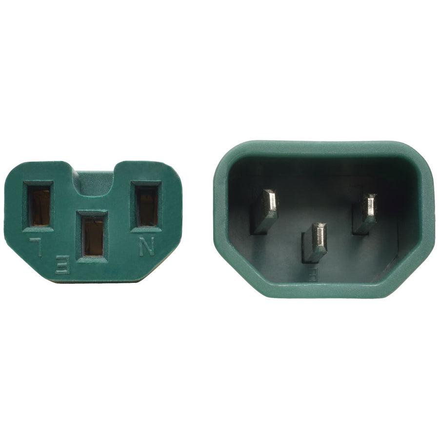 Tripp Lite P018-002-Agn Power Cord C14 To C15 - Heavy-Duty, 15A, 250V, 14 Awg, 2 Ft. (0.61 M), Green