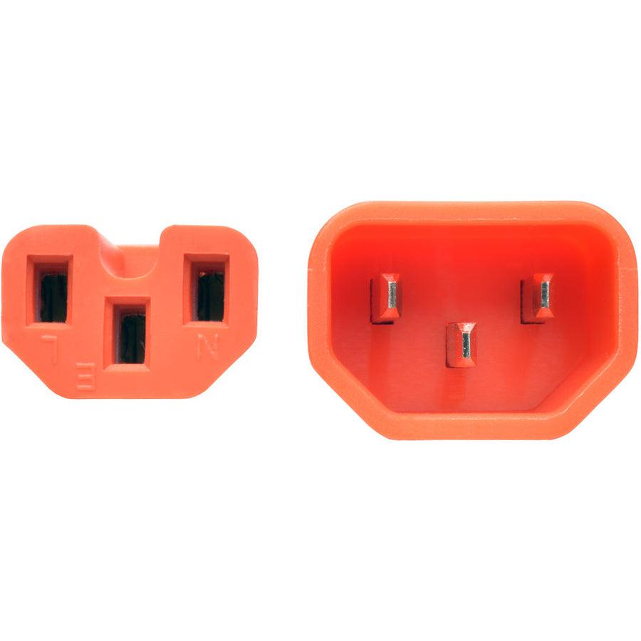 Tripp Lite P018-002-Aor Power Cord C14 To C15 - Heavy-Duty, 15A, 250V, 14 Awg, 2 Ft. (0.61 M), Orange