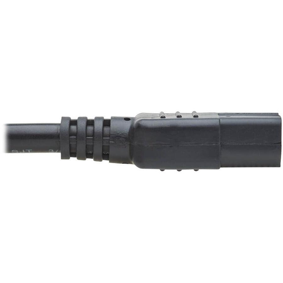 Tripp Lite P018-002 Power Cord C14 To C15 - Heavy-Duty, 15A, 250V, 14 Awg, 2 Ft. (0.61 M), Black