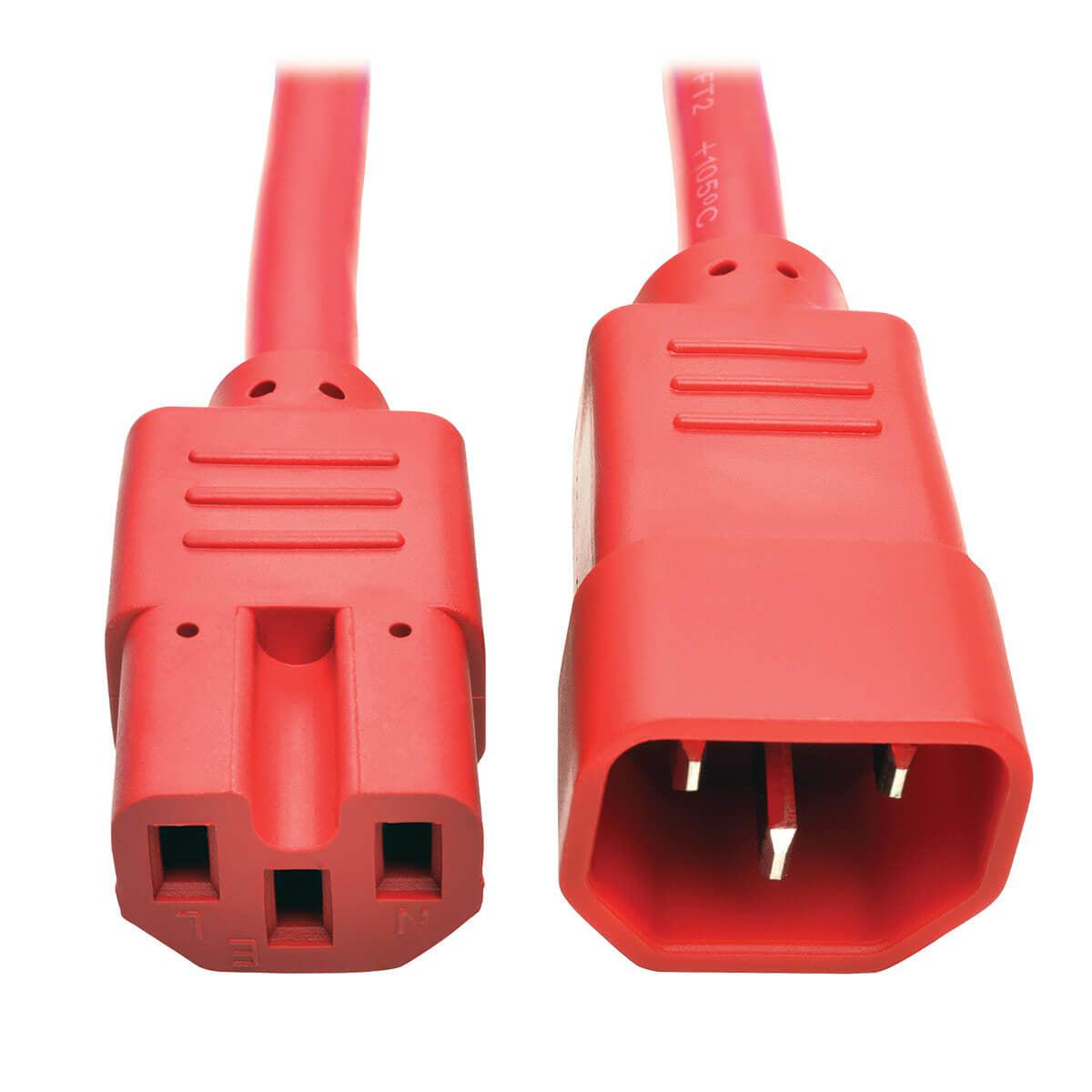 Tripp Lite P018-006-Ard Power Cord C14 To C15 - Heavy-Duty, 15A, 250V, 14 Awg, 6 Ft. (1.83 M), Red