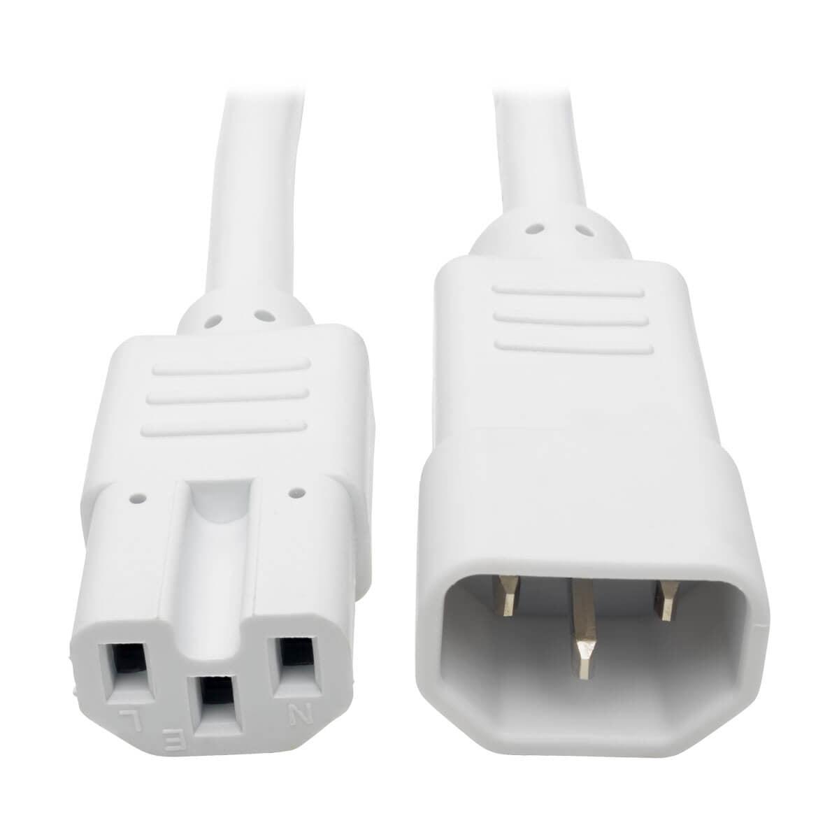 Tripp Lite P018-006-Awh Power Cord C14 To C15 - Heavy-Duty, 15A, 250V, 14 Awg, 6 Ft. (1.83 M), White