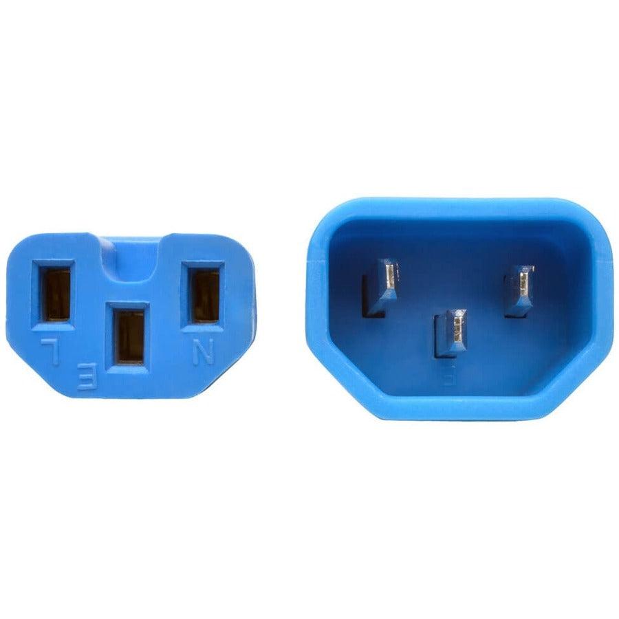 Tripp Lite P018-006-Abl Power Cord C14 To C15 - Heavy-Duty, 15A, 250V, 14 Awg, 6 Ft. (1.83 M), Blue