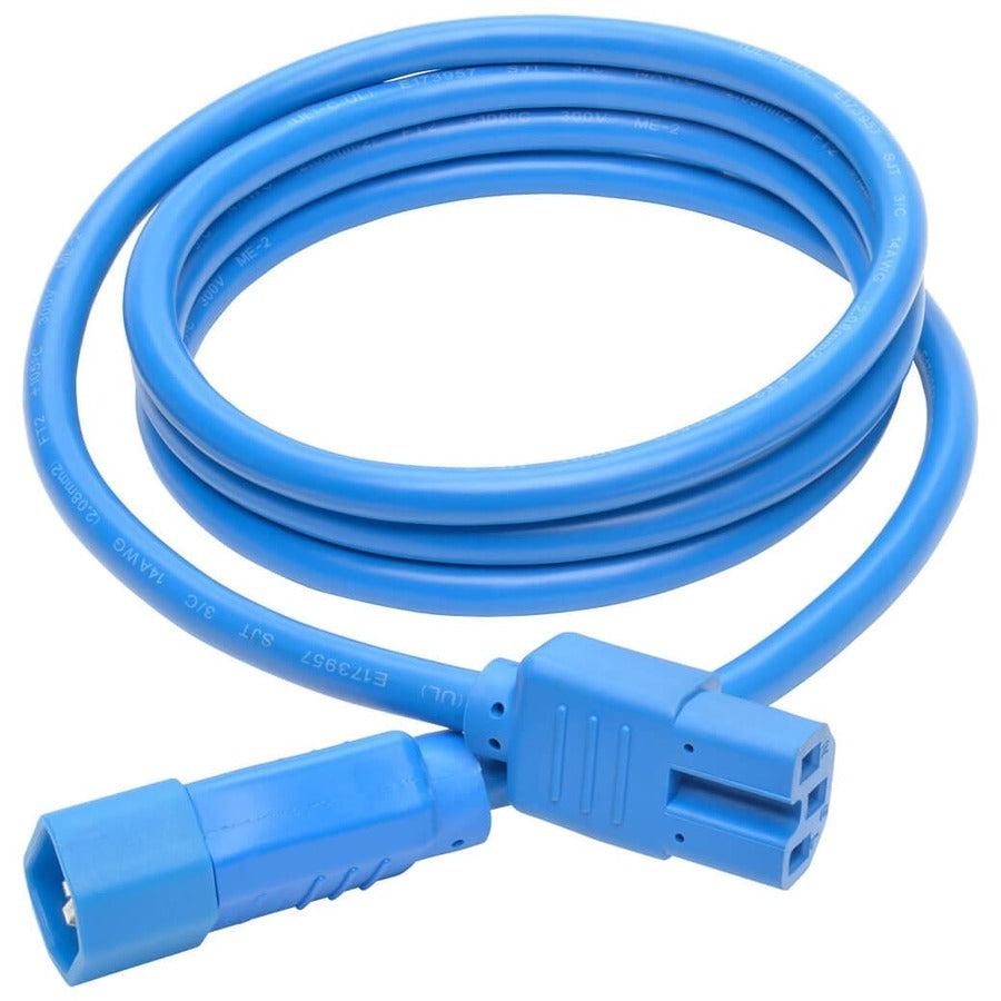 Tripp Lite P018-006-Abl Power Cord C14 To C15 - Heavy-Duty, 15A, 250V, 14 Awg, 6 Ft. (1.83 M), Blue