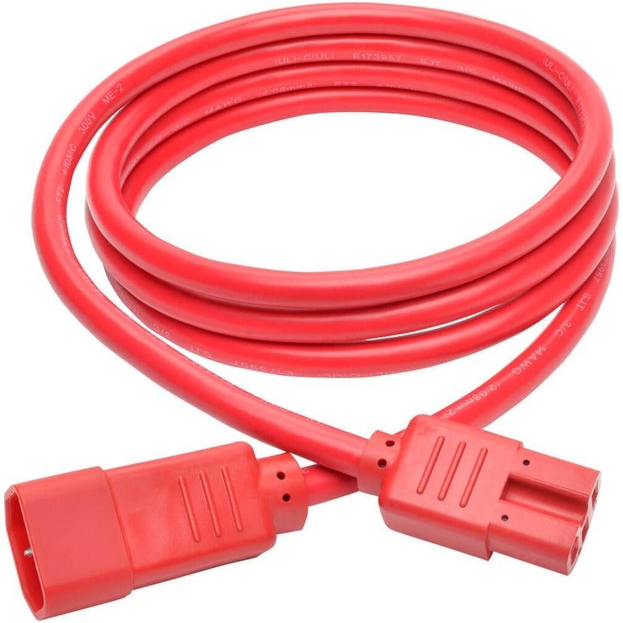 Tripp Lite P018-006-Ard Power Cord C14 To C15 - Heavy-Duty, 15A, 250V, 14 Awg, 6 Ft. (1.83 M), Red