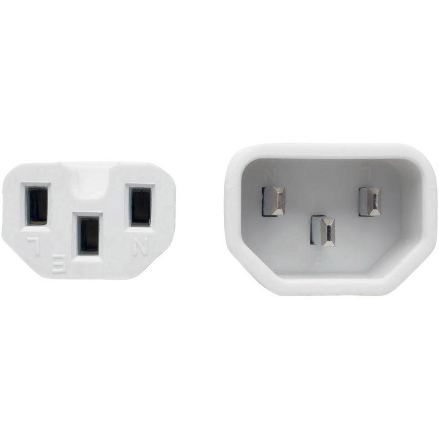 Tripp Lite P018-006-Awh Power Cord C14 To C15 - Heavy-Duty, 15A, 250V, 14 Awg, 6 Ft. (1.83 M), White