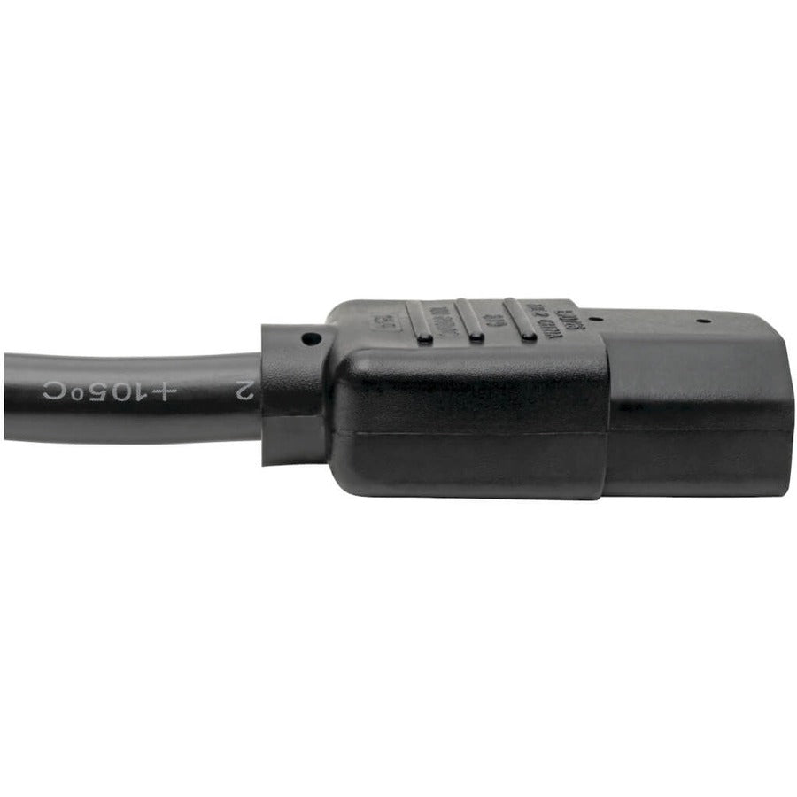 Tripp Lite P018-006 Power Cord C14 To C15 - Heavy-Duty, 15A, 250V, 14 Awg, 6 Ft. (1.83 M), Black