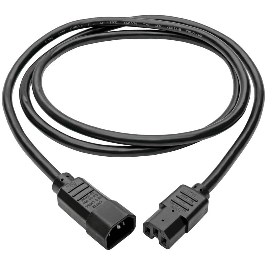 Tripp Lite P018-006 Power Cord C14 To C15 - Heavy-Duty, 15A, 250V, 14 Awg, 6 Ft. (1.83 M), Black