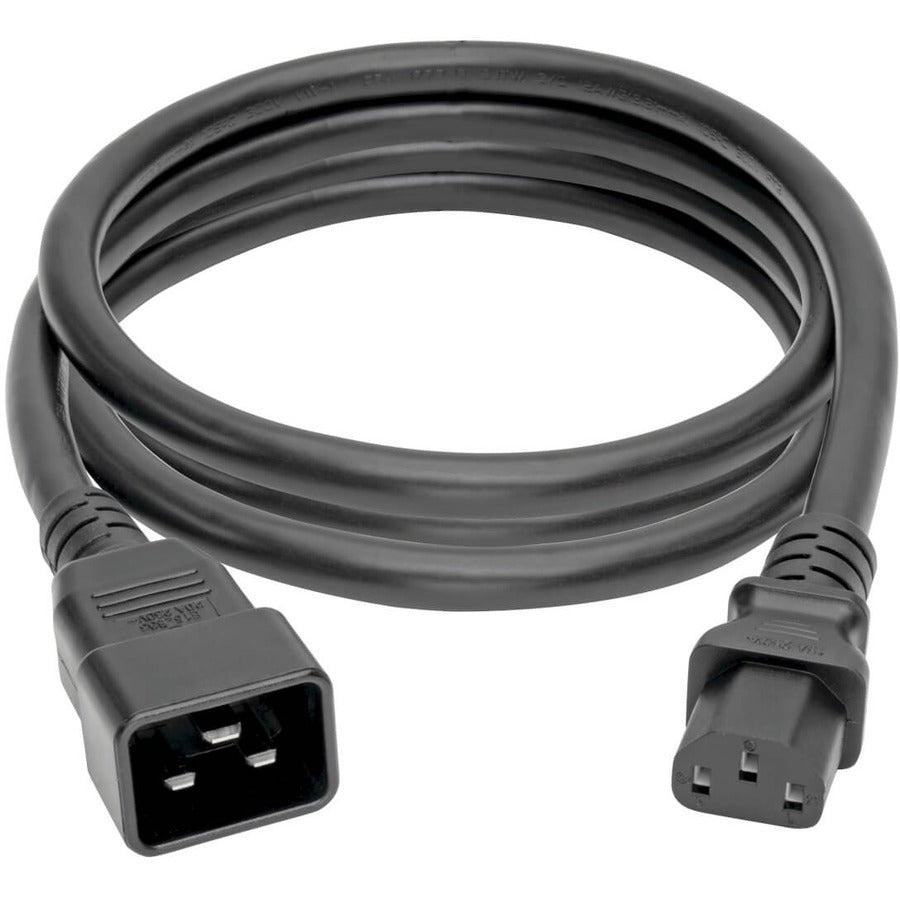 Tripp Lite P032-007 C20 To C13 Power Cord For Computer - Heavy-Duty, 15A, 100-250V, 14 Awg, 7 Ft. (2.13 M), Black