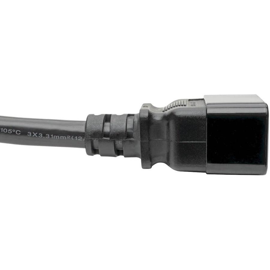 Tripp Lite P036-002 Power Extension Cord, C19 To C20 - Heavy-Duty, 20A, 250V, 12 Awg, 2 Ft. (0.61 M), Black