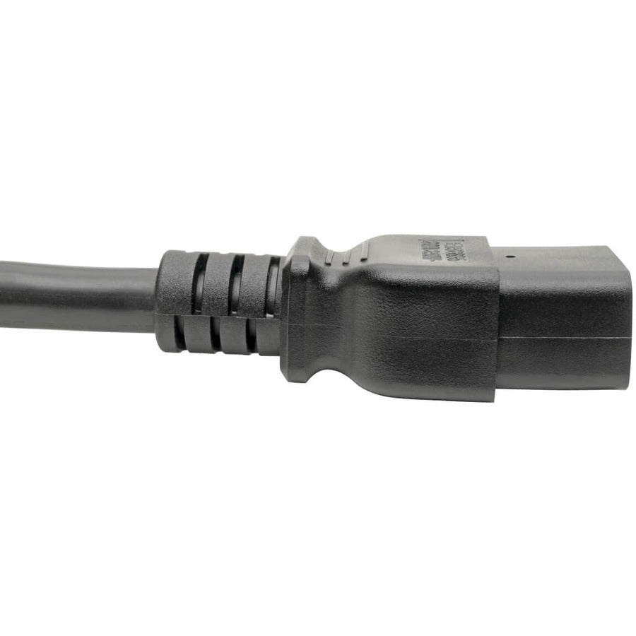 Tripp Lite P036-006-2C19 Power Extension Cord/Splitter, 2 X C19 To C20 Y Splitter - Heavy-Duty, 20A, 250V, 12 Awg, 6 Ft. (1.83 M), Black
