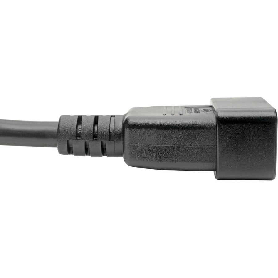 Tripp Lite P036-006-2C19 Power Extension Cord/Splitter, 2 X C19 To C20 Y Splitter - Heavy-Duty, 20A, 250V, 12 Awg, 6 Ft. (1.83 M), Black