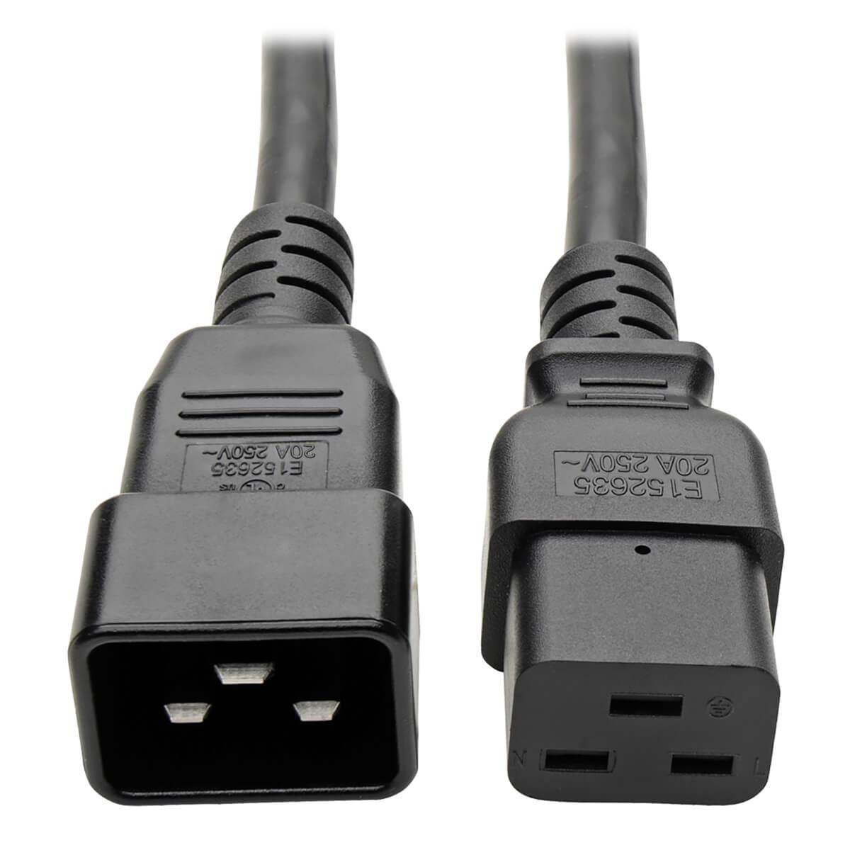 Tripp Lite P036-006 Power Extension Cord, C19 To C20 - Heavy-Duty, 20A, 250V, 12 Awg, 6 Ft. (1.83 M), Black