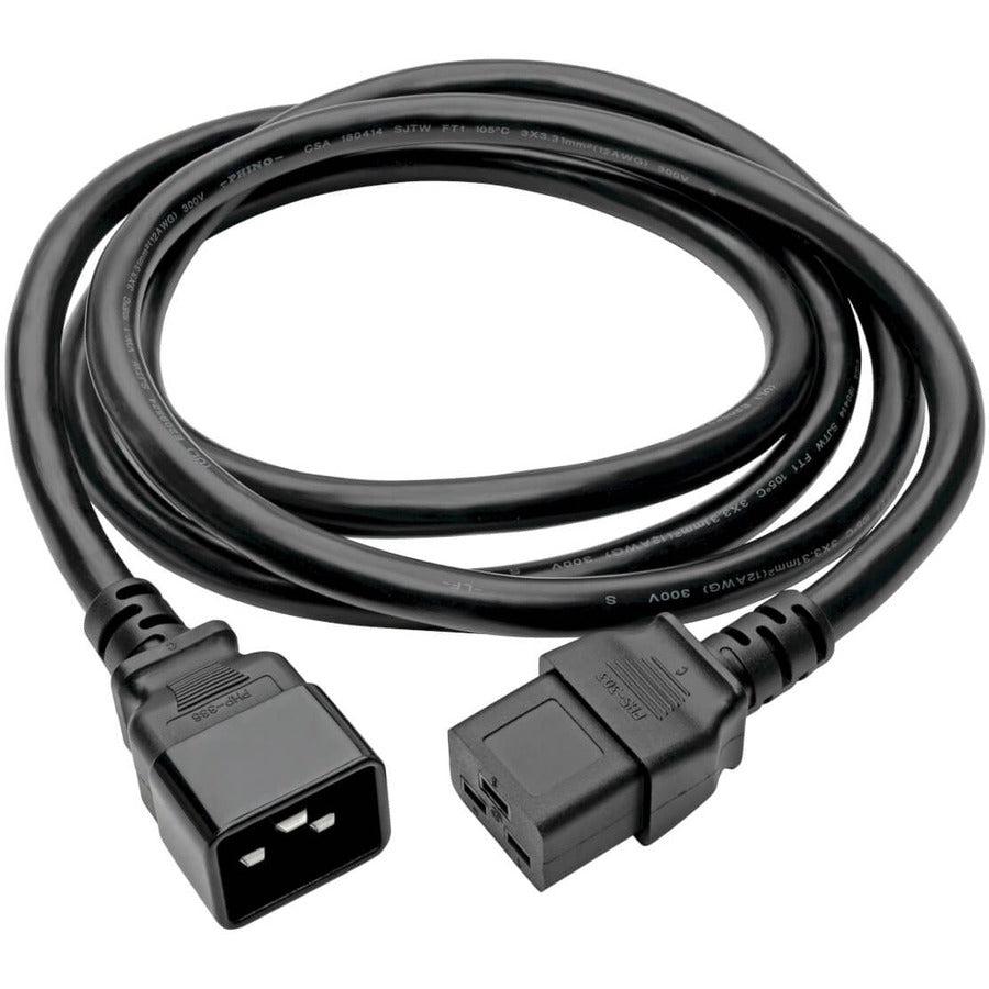 Tripp Lite P036-010-15A Power Extension Cord, C19 To C20 - Heavy-Duty, 15A, 250V, 14 Awg, 10 Ft. (3.05 M), Black