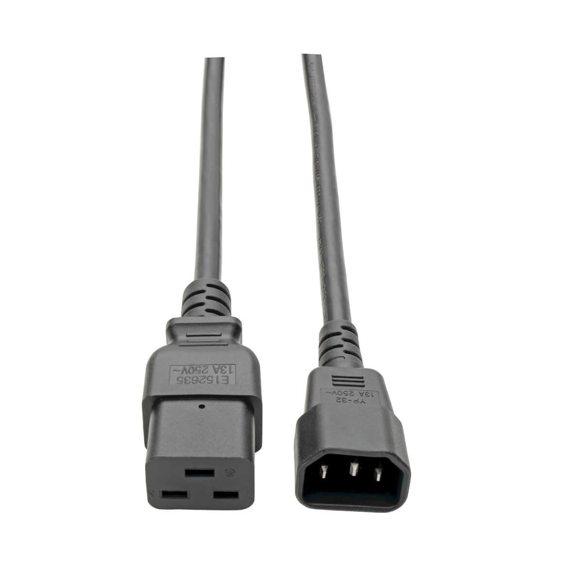 Tripp Lite P047-006-10A Power Cord, C19 To C14 - 10A, 100-250V, 16 Awg, 6 Ft. (1.83 M), Black