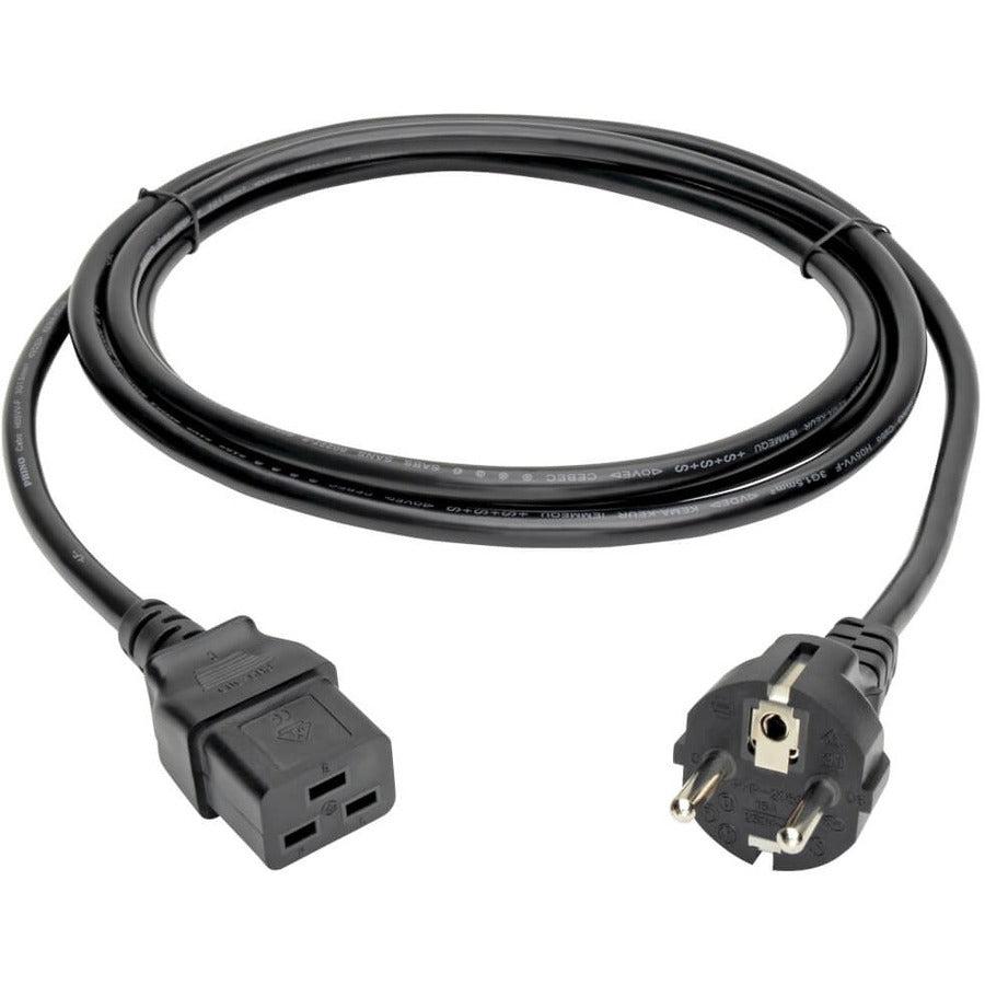 Tripp Lite P050-008 Eu Computer Power Cord , C19 To Schuko - 16A, 250V, 16 Awg, 8 Ft. (2.43 M), Black