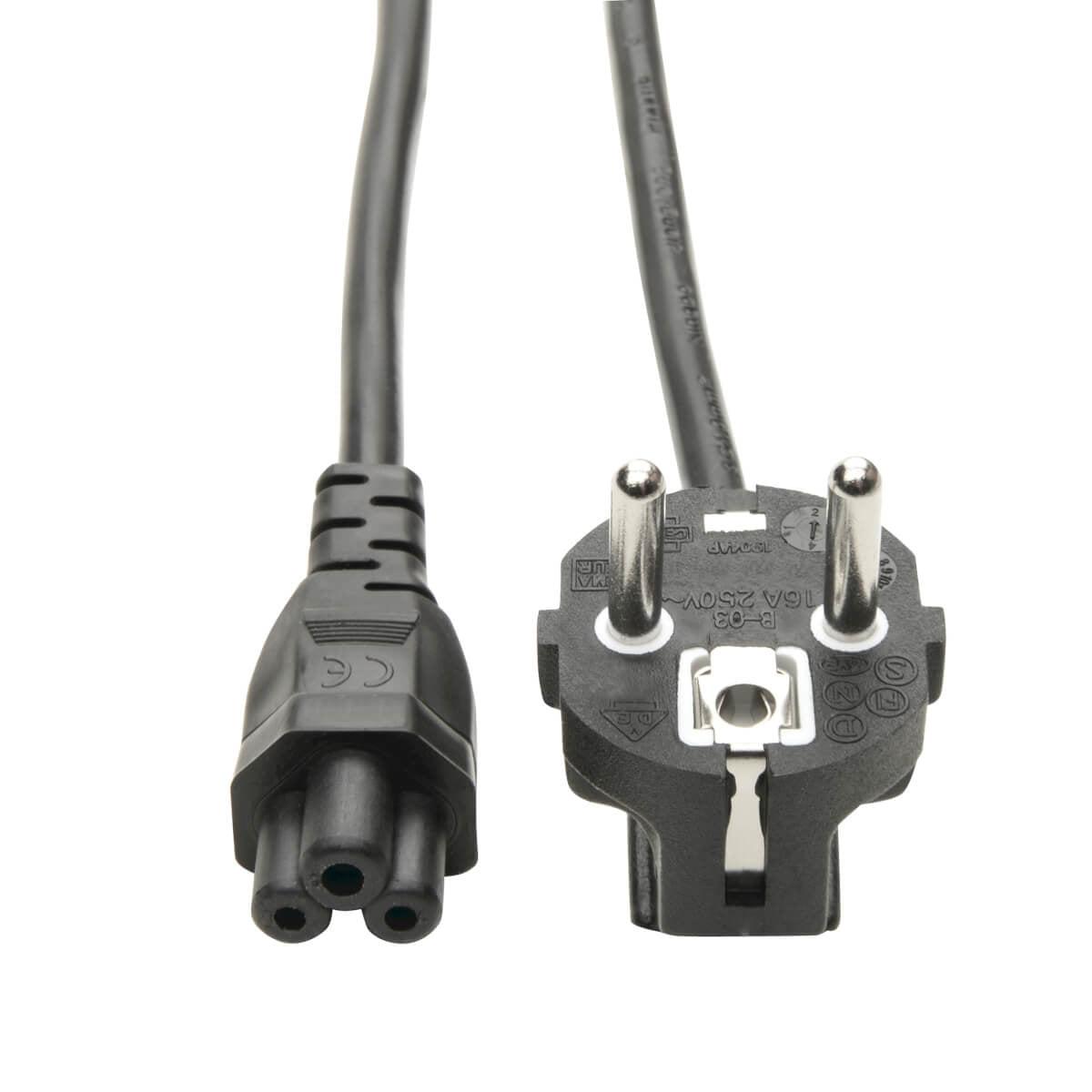 Tripp Lite P058-006 European Computer Power Cord, C5 To Schuko, 2.5A, 250V, 16 Awg, 6 Ft. (1.83 M), Black