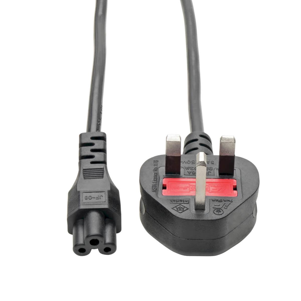 Tripp Lite P060-006 Uk Computer Power Cord - Bs1363 To C5, 2.5A, 250V, 18 Awg, 6 Ft. (1.83 M), Black