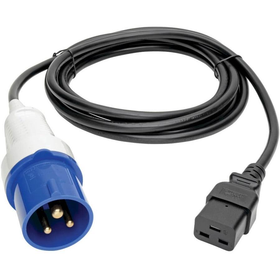 Tripp Lite P070-010 Iec 309 To C19, Heavy-Duty Extension Cord - 16A, 250V, 16 Awg, 10 Ft. (3.05 M), Black