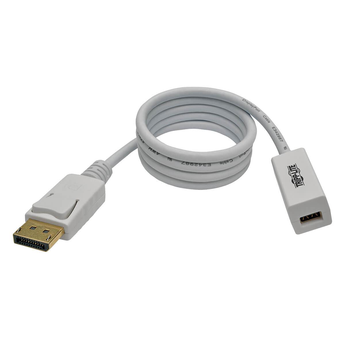 Tripp Lite P134-003-Mdp Displayport To Mini Displayport Adapter Cable (M/F), 4K 60 Hz, 3 Ft. (0.9 M)