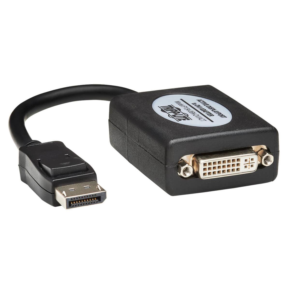 Tripp Lite P134-06N-Dviact Displayport To Dvi Active Adapter Video Converter (M/F), 6-In. (15.24 Cm)