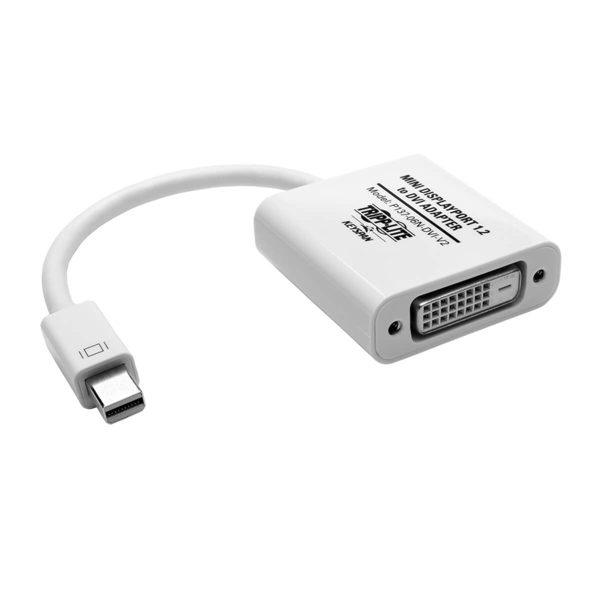 Tripp Lite P137-06N-Dvi-V2 Keyspan Mini Displayport To Dvi Active Adapter Video Converter, Dp Ver 1.2 (M/F), 6-In. (15.24 Cm)