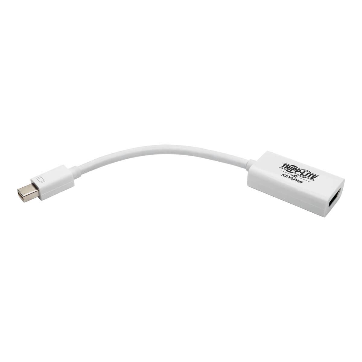 Tripp Lite P137-06N-H2V2 Keyspan Mini Displayport To Hdmi Active Adapter/Video Converter (M/F) - 4K 60 Hz, Dp 1.2, Hdcp 2.2, White, 6 In.