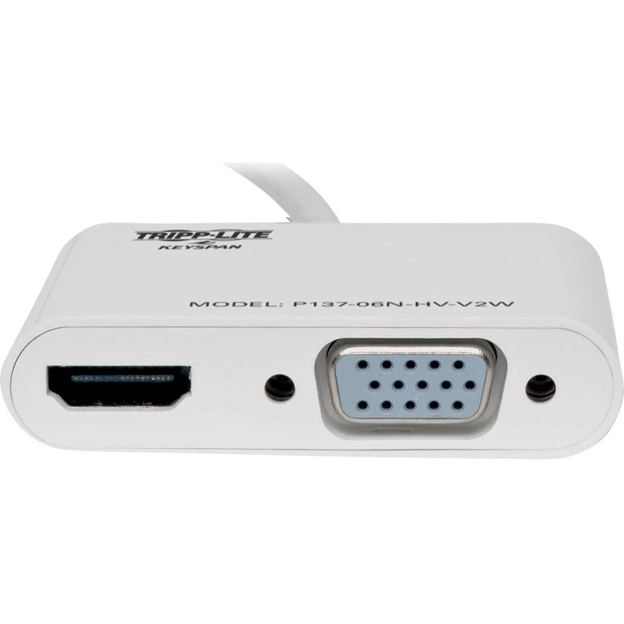 Tripp Lite P137-Ghv-V2-K 4K Video And Ethernet 2-In-1 Accessory Kit For Microsoft Surface And Surface Pro With Rj45, Vga And Hdmi Ports