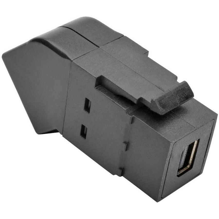 Tripp Lite P169-000-Kpa-Bk Mini Displayport To Displayport All-In-One Keystone/Panel Mount Angled Adapter (F/F), Black