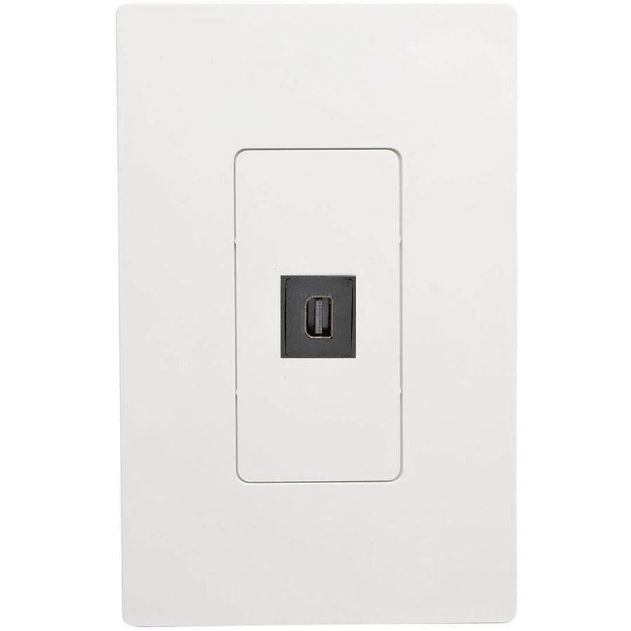 Tripp Lite P169-000-Kpa-Bk Mini Displayport To Displayport All-In-One Keystone/Panel Mount Angled Adapter (F/F), Black