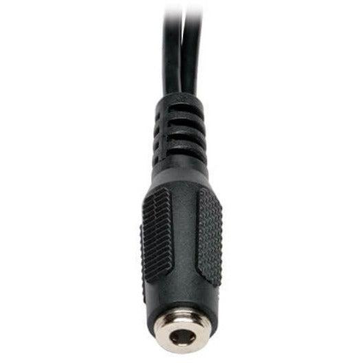Tripp Lite P318-06N-Fmm 3.5 Mm 4-Position To 3.5 Mm 3-Position Audio Headset Splitter Adapter Cable (F/2Xm), 6 In. (15.2 Cm)